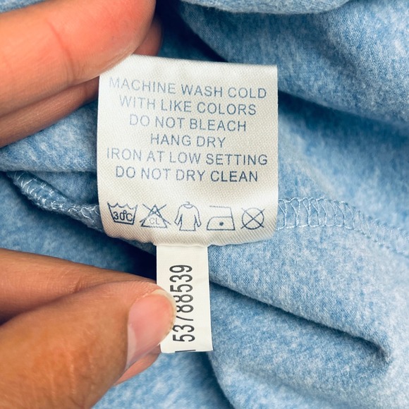 Storm Creek Womens Blue Heathered Quarter Zip Hoodie Thumbhole Active Top Large - Picture 11 of 15